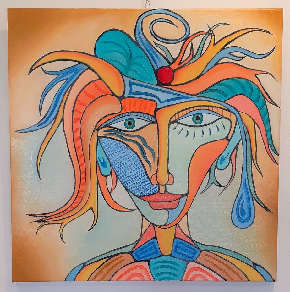 Nr.108. Acryl. Mål 50 x 50cm. kr.1045