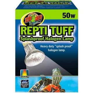 Repti Tuff 50 halogen pære der tåler vandsprøjt.