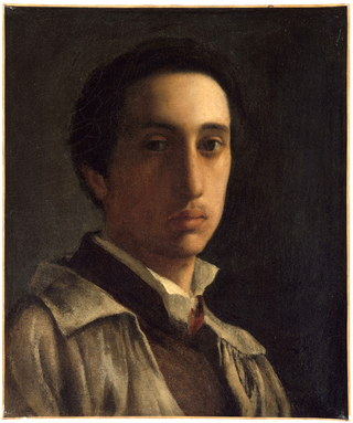 Edgar Degas selvportræt 1855-56. Olie på papir, lagt på canvas. 40,6 x 34,3 cm. New York, NY, United States