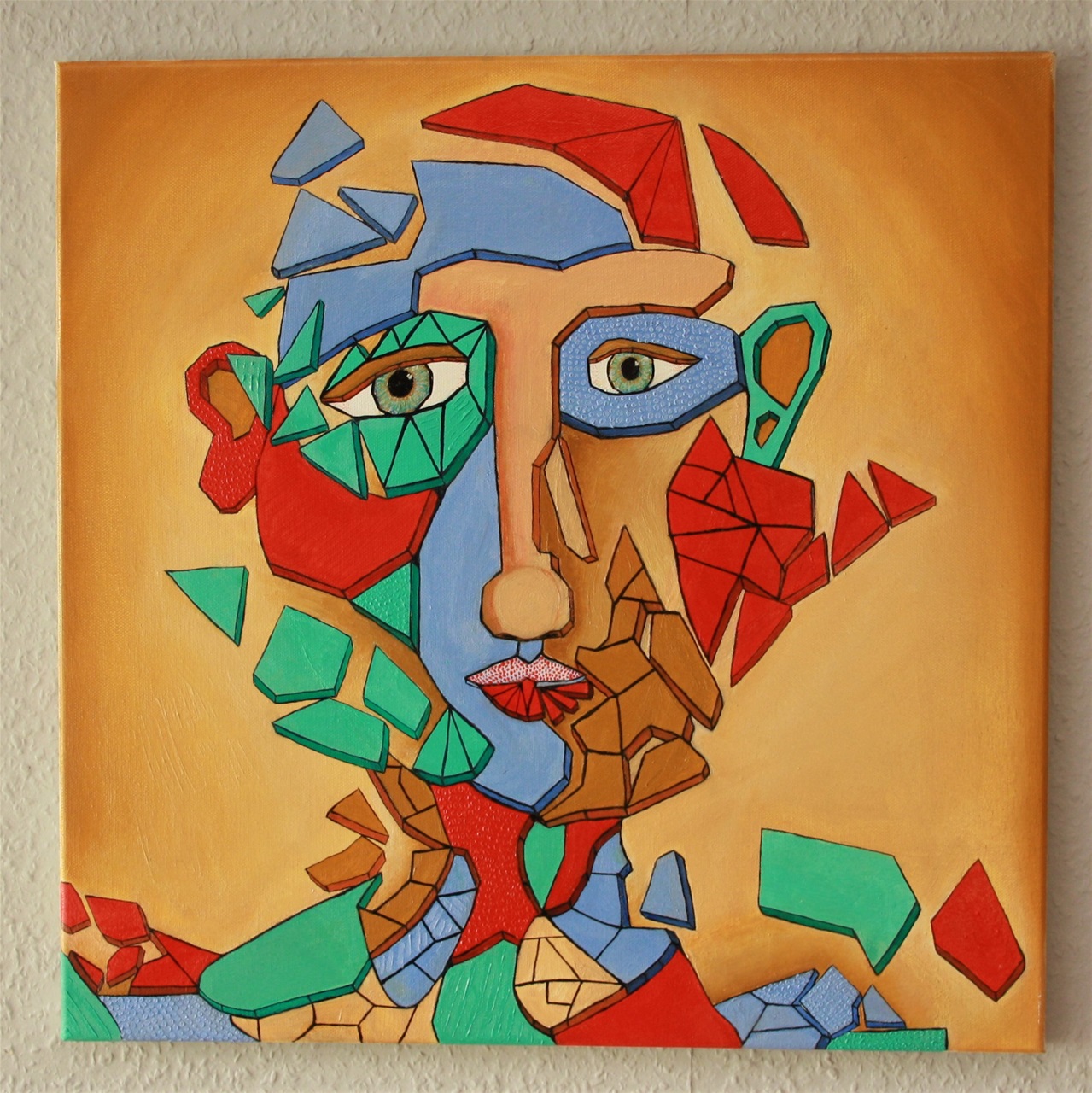 Nr.153. Det skrøbelige menneske. Olie. Mål 50 x 50 cm. kr.1045. 