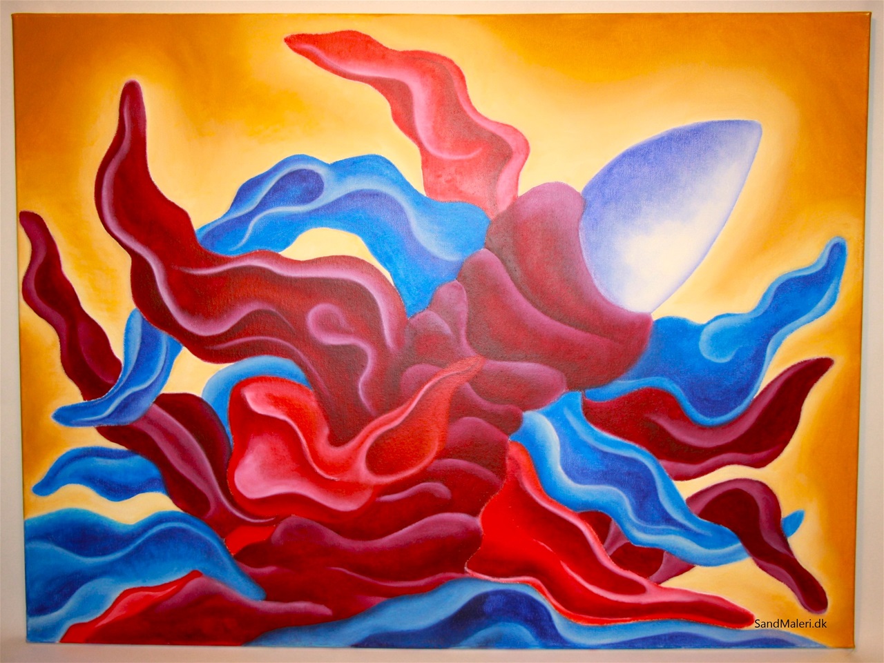 Nr.181 Acrylmaling. Mål 60 x 80 cm. Kr.1200.