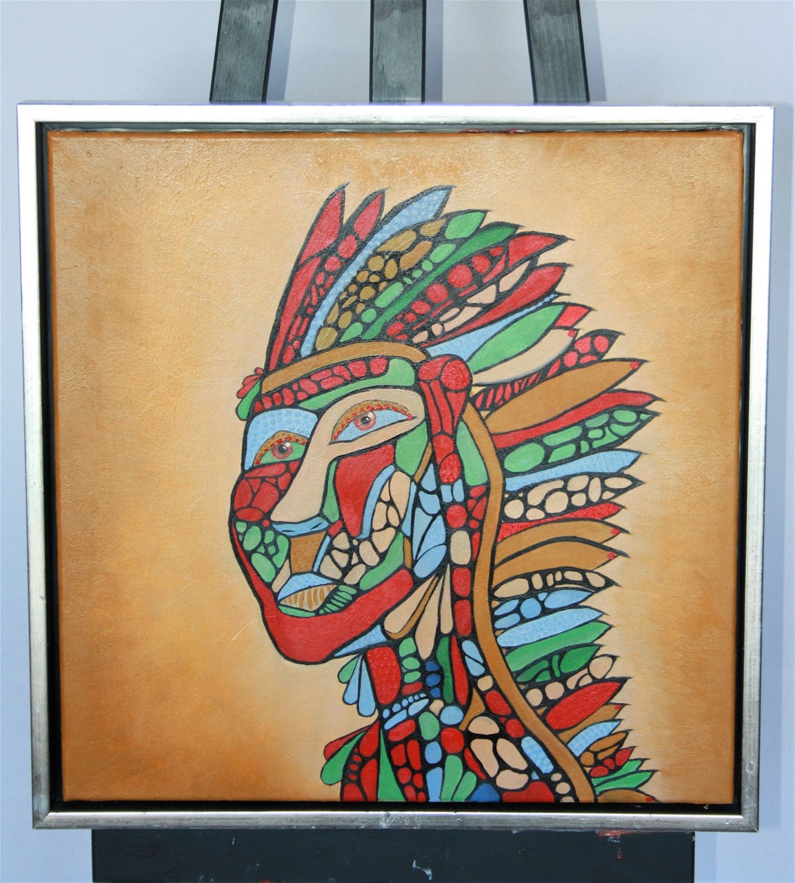 Nr.106. Olie på lærred. Mål 50 x 50 cm. Kr.1045