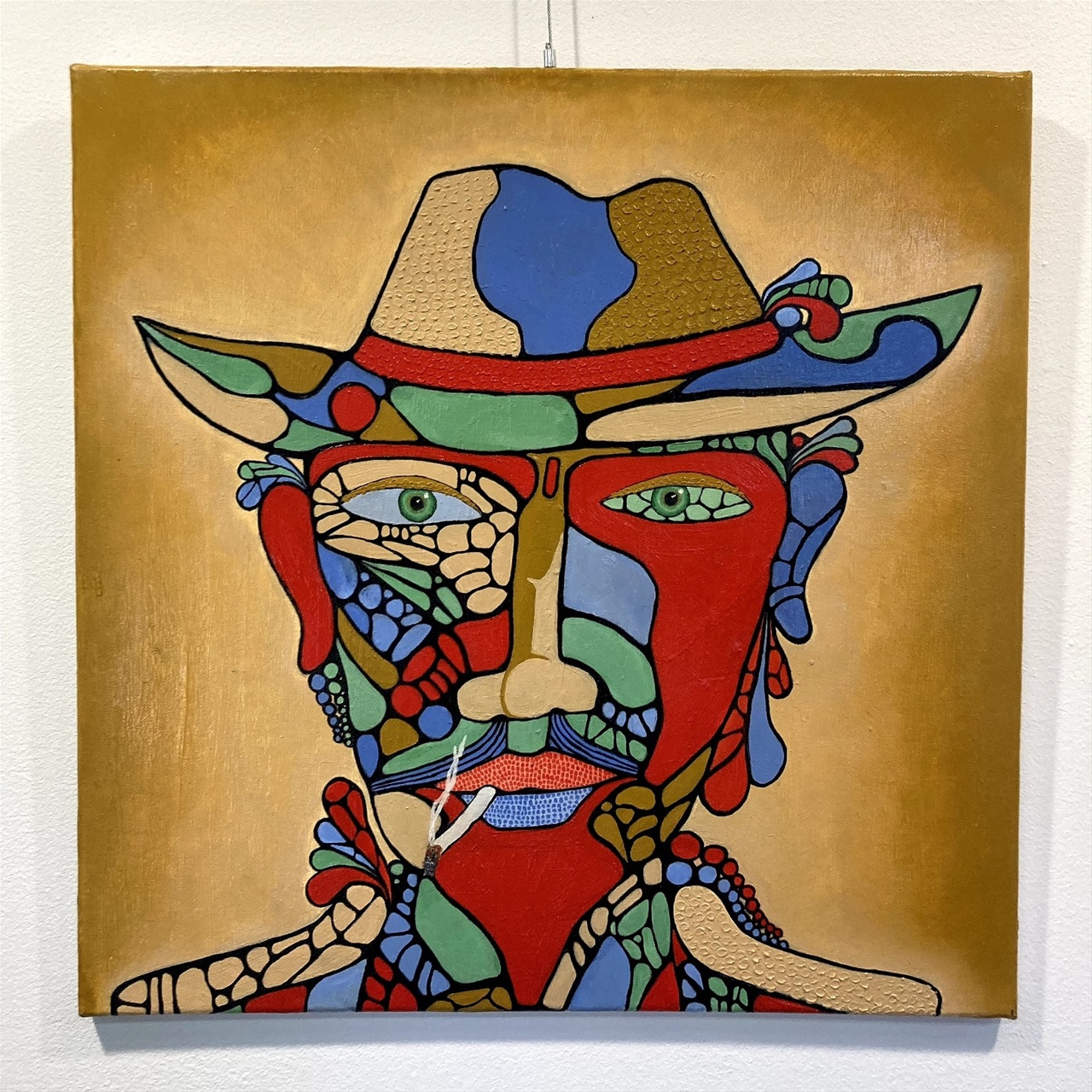 Nr.123. Olie på lærred. Mål 50 x 50 cm. Kr.1045