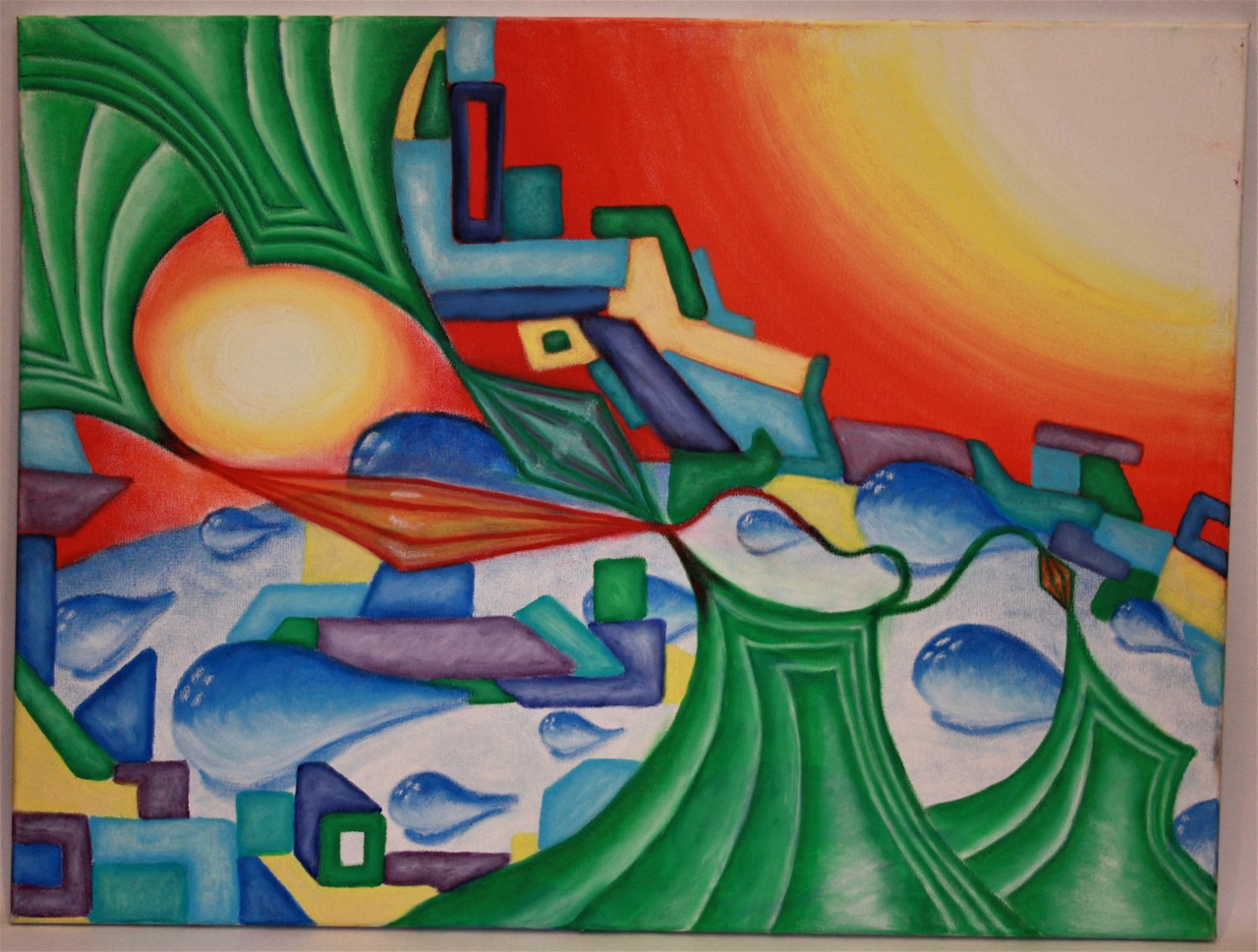 Nr.166. Mål 60 x 80cm. Oliepastel. Kr.1200